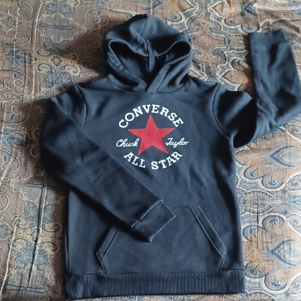 Converse Black and Red All Star Hoodie , For Youth, Size L